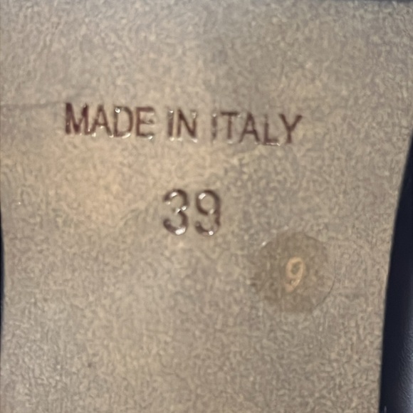 Avellini Black Leatheret Block Heel ankle boots side zip 9 NWOB side zip - Picture 15 of 15